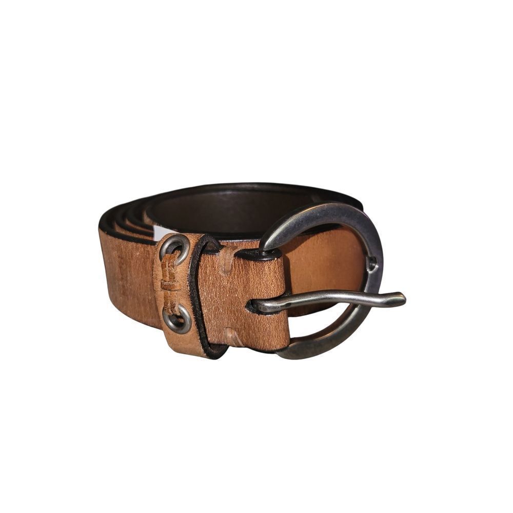 Rolfs Tan Leather Belt with Silver Buckle